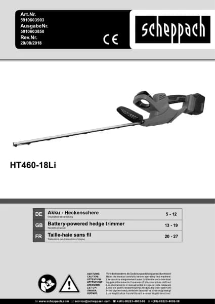 Scheppach HT460-18Li