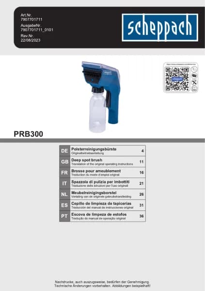 Scheppach PRB300