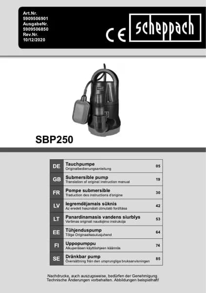 Scheppach SBP250