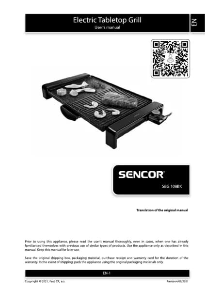 Sencor SBG 108BK