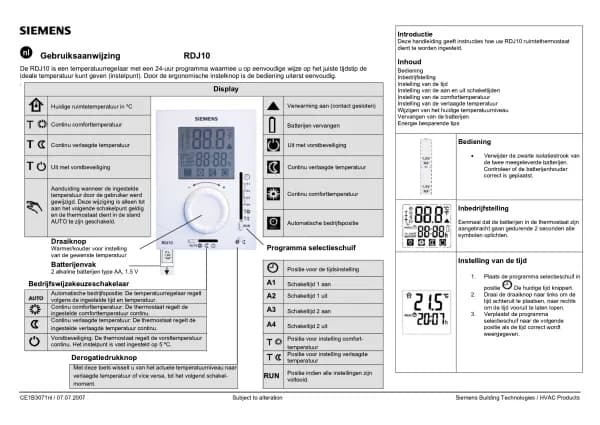 Siemens RDJ10