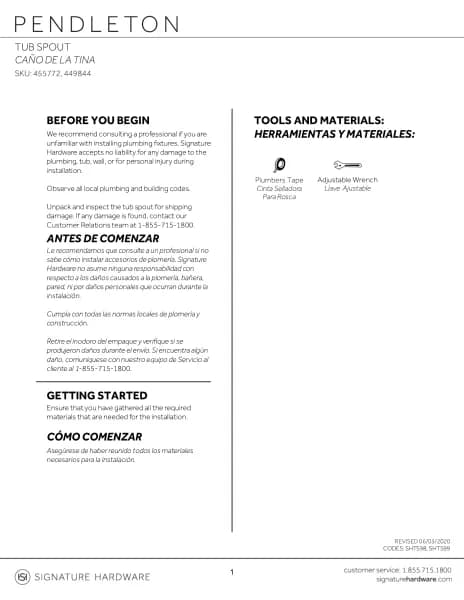 Signature Hardware Pendleton SHTS98ZBN