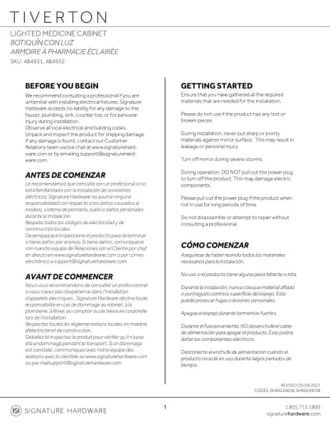 Signature Hardware Tiverton 484931