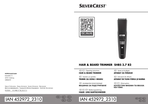 Silvercrest SHBS 3.7 B2