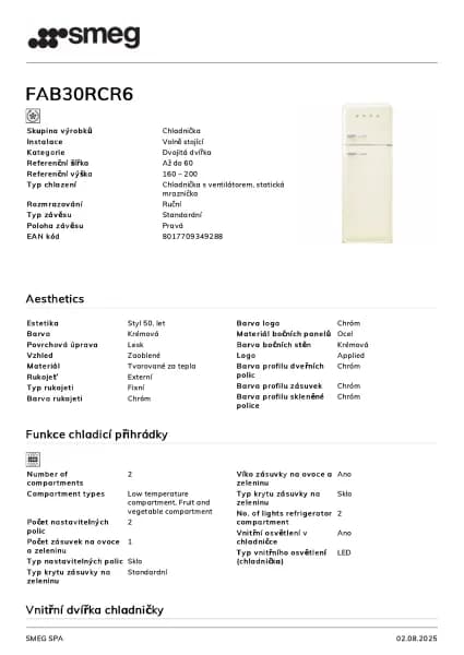 Smeg FAB30RCR6