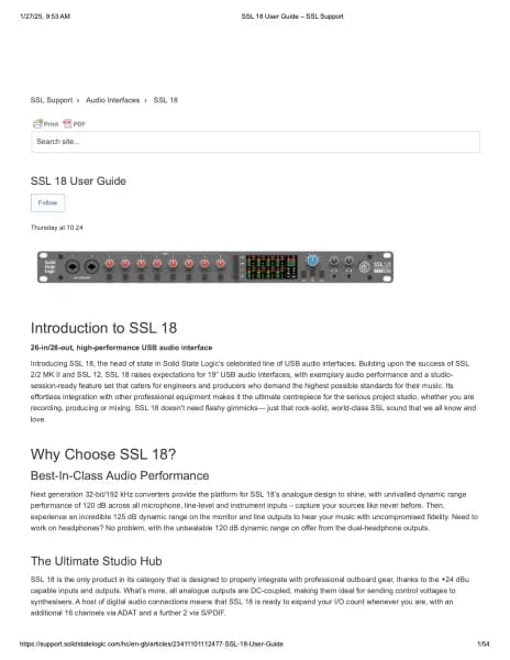 Solid State Logic SSL 18