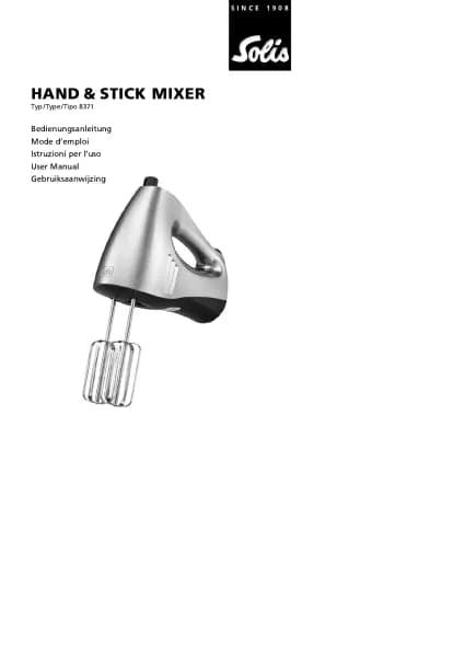Solis Hand & Stick Mixer Set 8371