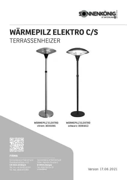 Sonnenkonig Wärmepilz Elektro