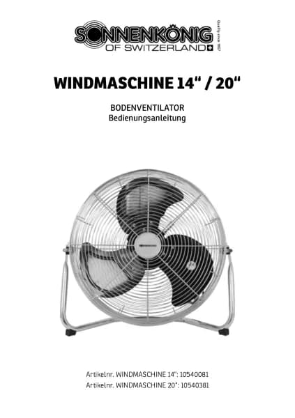 Sonnenkonig Windmaschine 20"