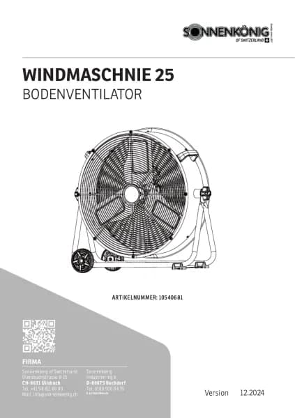 Sonnenkonig Windmaschine 25