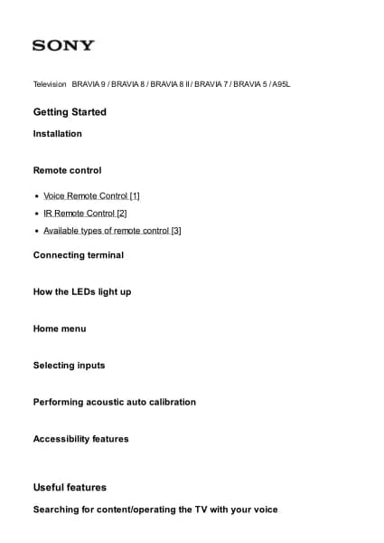 Sony Bravia K-65XR8M2