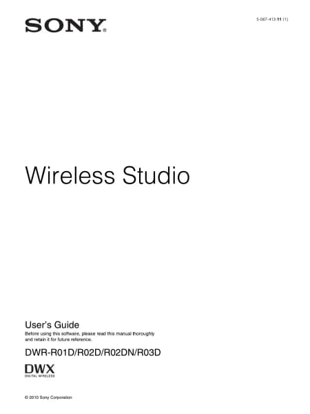 Sony DWX Wireless Studio