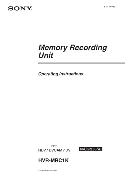 Sony HVR-MRC1K