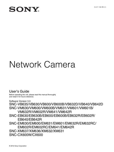 Sony IPELA SNC-VM601