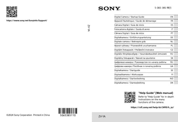 Sony ZV-1A
