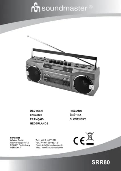 Soundmaster SRR80