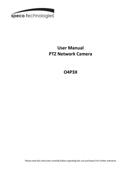 Speco Technologies O4P3X