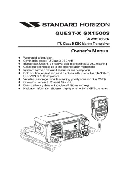 Standard Horizon Quest GX1500S
