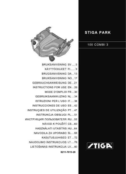 Stiga Park 100 Combi EL