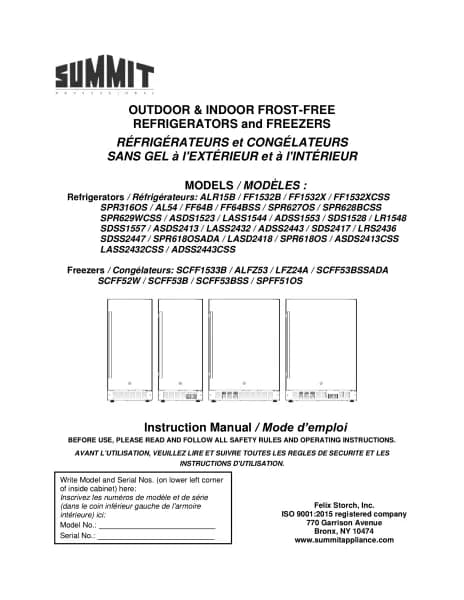 Summit ALR15BSS