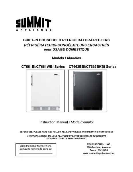 Summit CT663BKBIWP1ADA