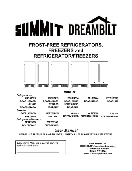 Summit FFRF3070BL