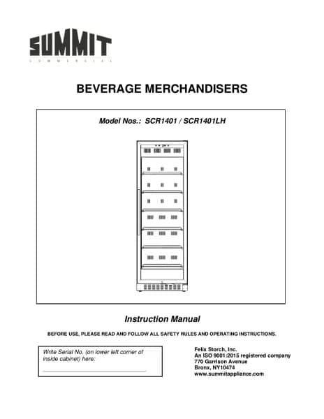 Summit SCR1401CSS