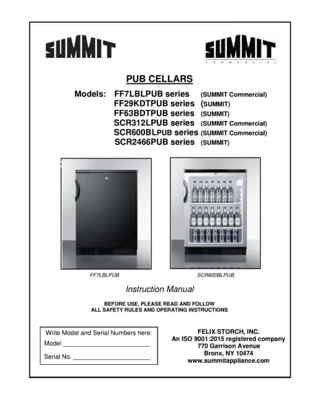 Summit SCR600BGLBIDTPUBADA