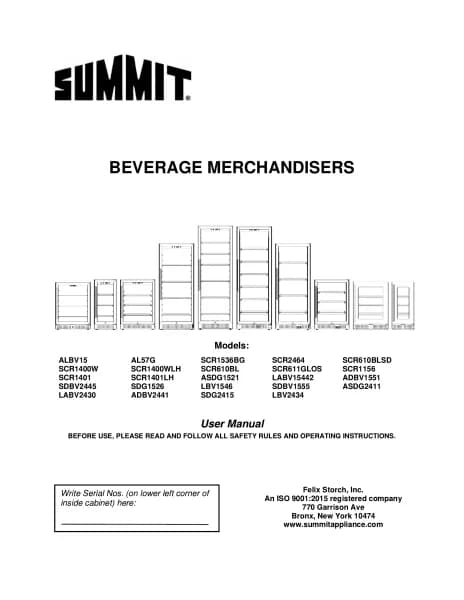 Summit SCR610BL