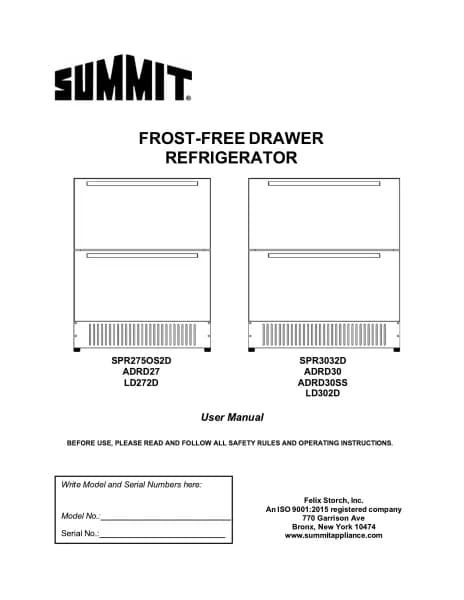 Summit SPR3032DCSS