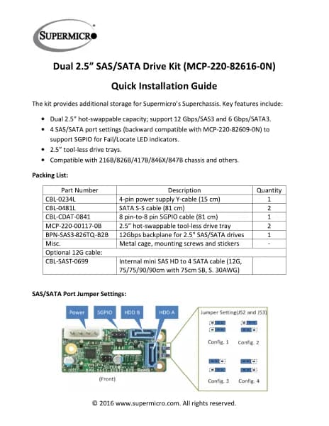 Supermicro MCP-220-82616-0N