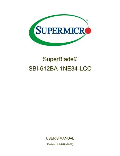 Supermicro SuperBlade SBI-612BA-1NE34