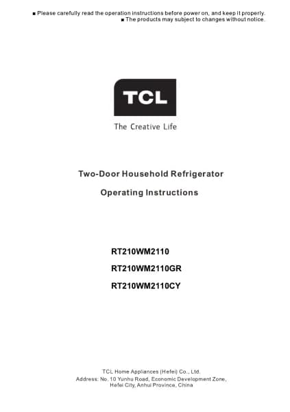 TCL RT210WM2110CY