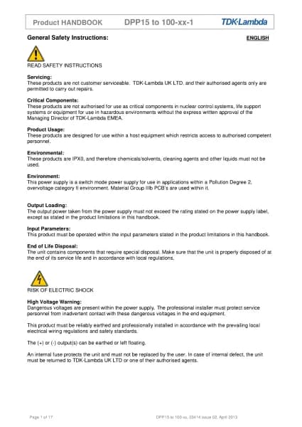 TDK-Lambda DPP100-24