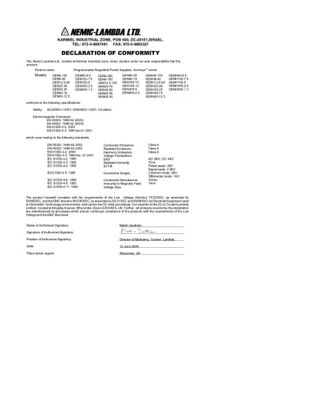 TDK-Lambda GENH20-38