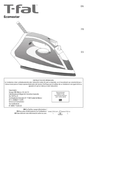 Tefal Ecomaster FV1738