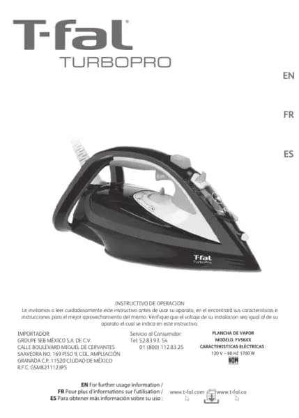 Tefal Turbo Pro FV5616