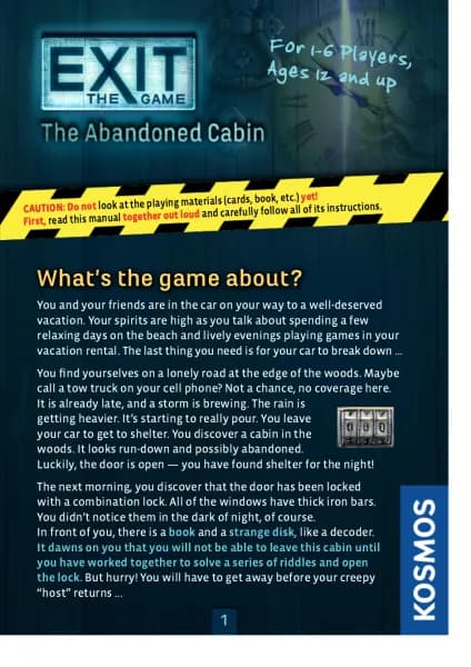 Thames & Kosmos EXIT: The Abandoned Cabin