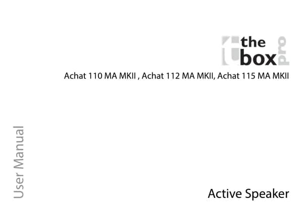 The Box Pro Achat 110 MA MKII