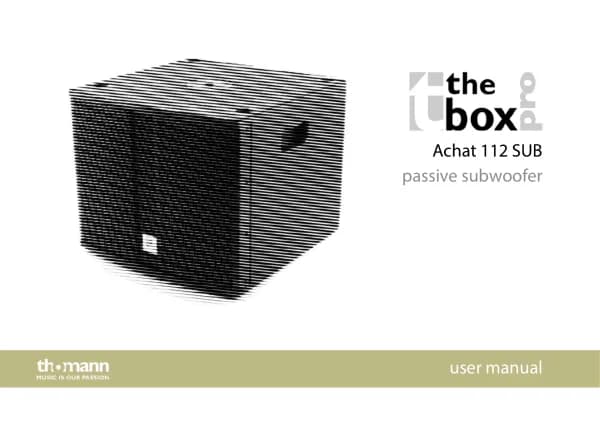 The Box Pro Achat 112 SUB