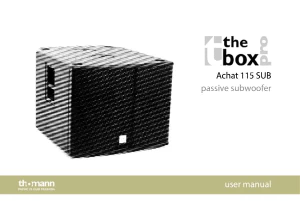 The Box Pro Achat 115 Sub