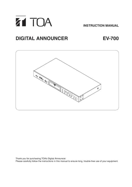 Toa EV-700PS