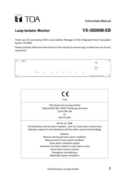 Toa VX-3000IM-EB