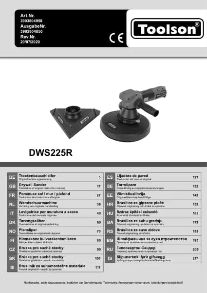 Toolson DWS225R
