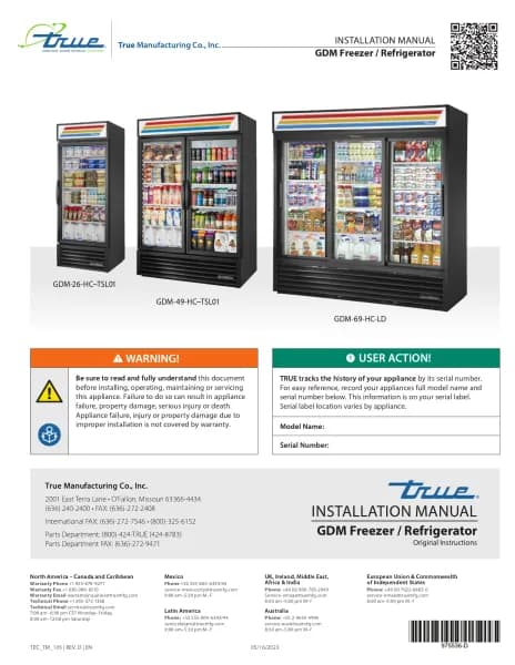True GDM-72FC-HC