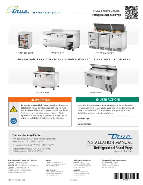 True TFP-72-30M-D-2-HC