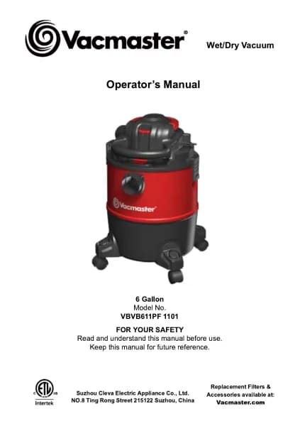 Vacmaster VBVB611PF 1101