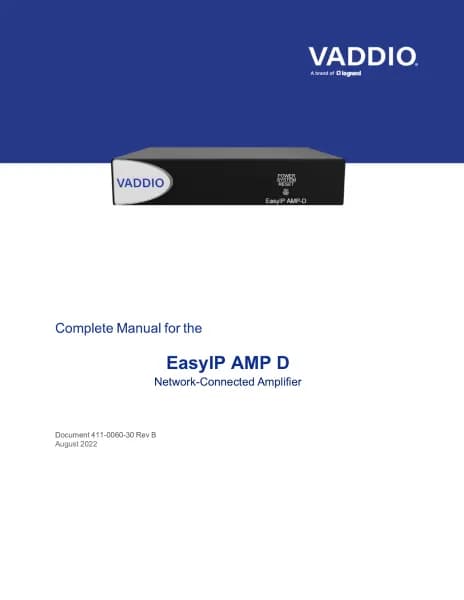 Vaddio EasyIP AMP D