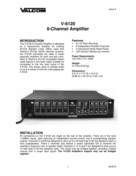 Valcom V-6120