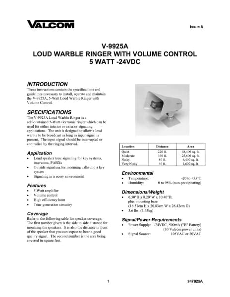 Valcom V-9925A
